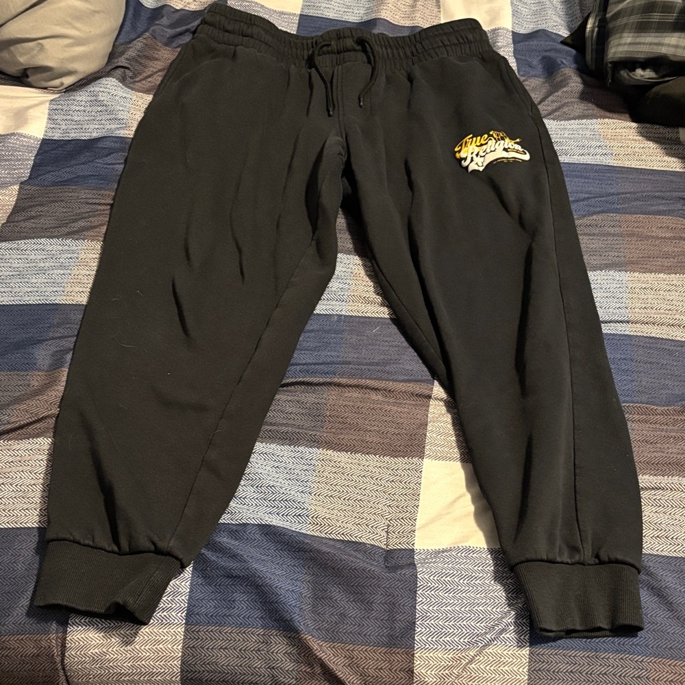 True Religion Black Joggers with Logo Accent